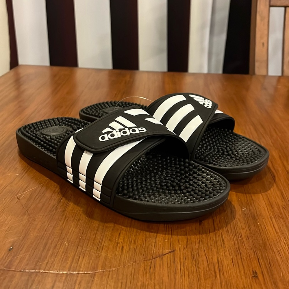 Adidas Adissage Slides Sandals Shoes new black white G28841 Women’s Sizes
